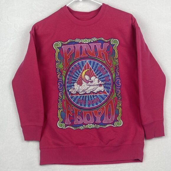 Pink Floyd Tops - Pink Floyd Graphic Sweater Womens Large Juniors Pink Sweatshirt Pullover Casual